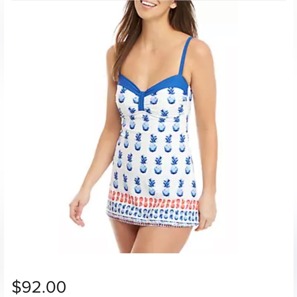 🎉 HP 🎉 NEW NWT CROWN & IVY 1PC WOMENS SWIMDRESS SWIMWEAR SZ SM